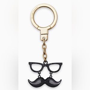 Kate Spade Disguise Mustache and Glasses Keychain